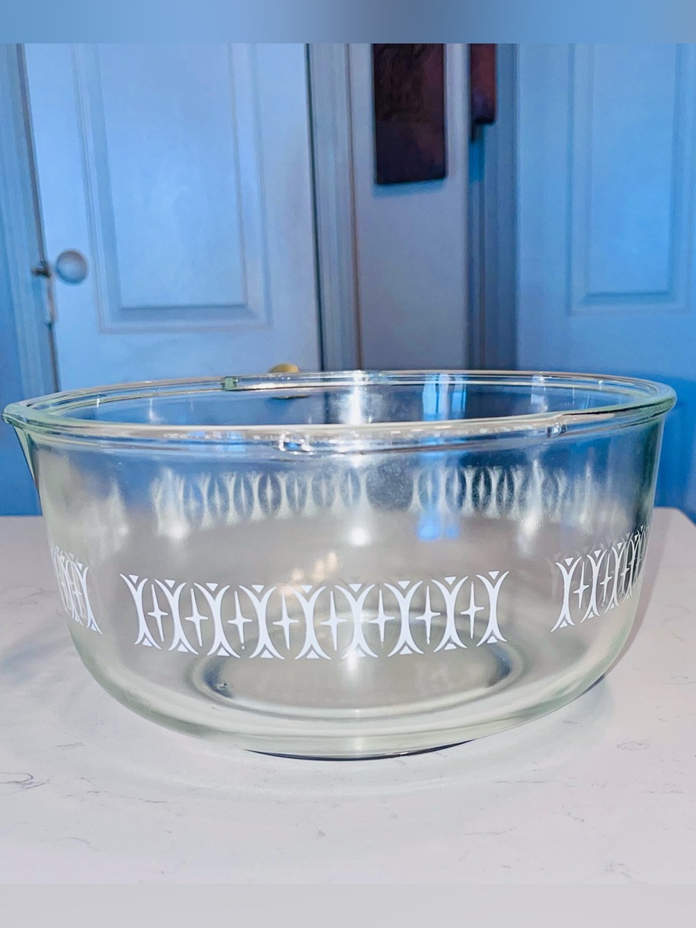 Vintage 1950’s Sunbeam Mixmaster Clear Glass Mixing Batter Bowl MCM Atomic Eyes